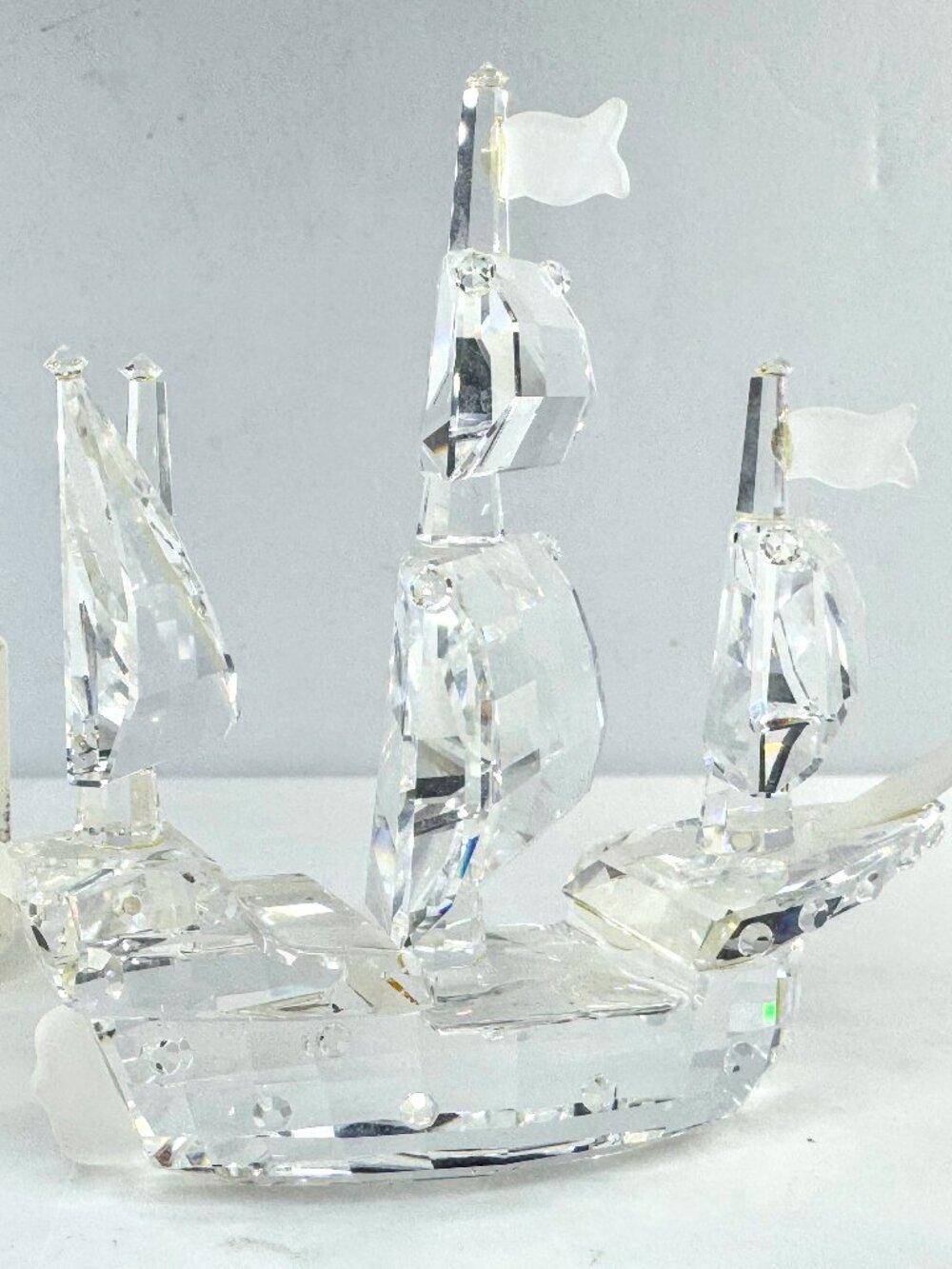 Retired Swarovski Crystal Santa Maria Sailing Ship Display Mint COA S286
